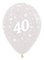 Image of 40th Birthday Crystal Clear 25 Pack Party Balloons