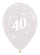Image of 40th Birthday Crystal Clear 25 Pack Party Balloons