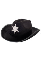 Feltex Black Deputy Sheriff Cowboy Hat Costume Accessory