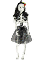 Image of Sparkly 43cm Doll Skeleton Halloween Decoration