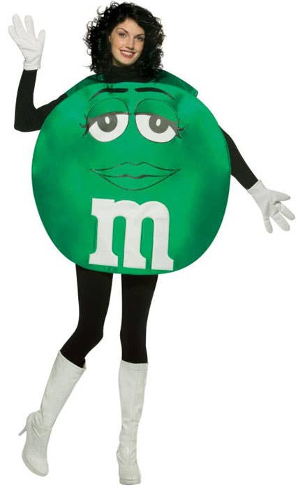 Green M&M Adults Fancy Dress Costume
