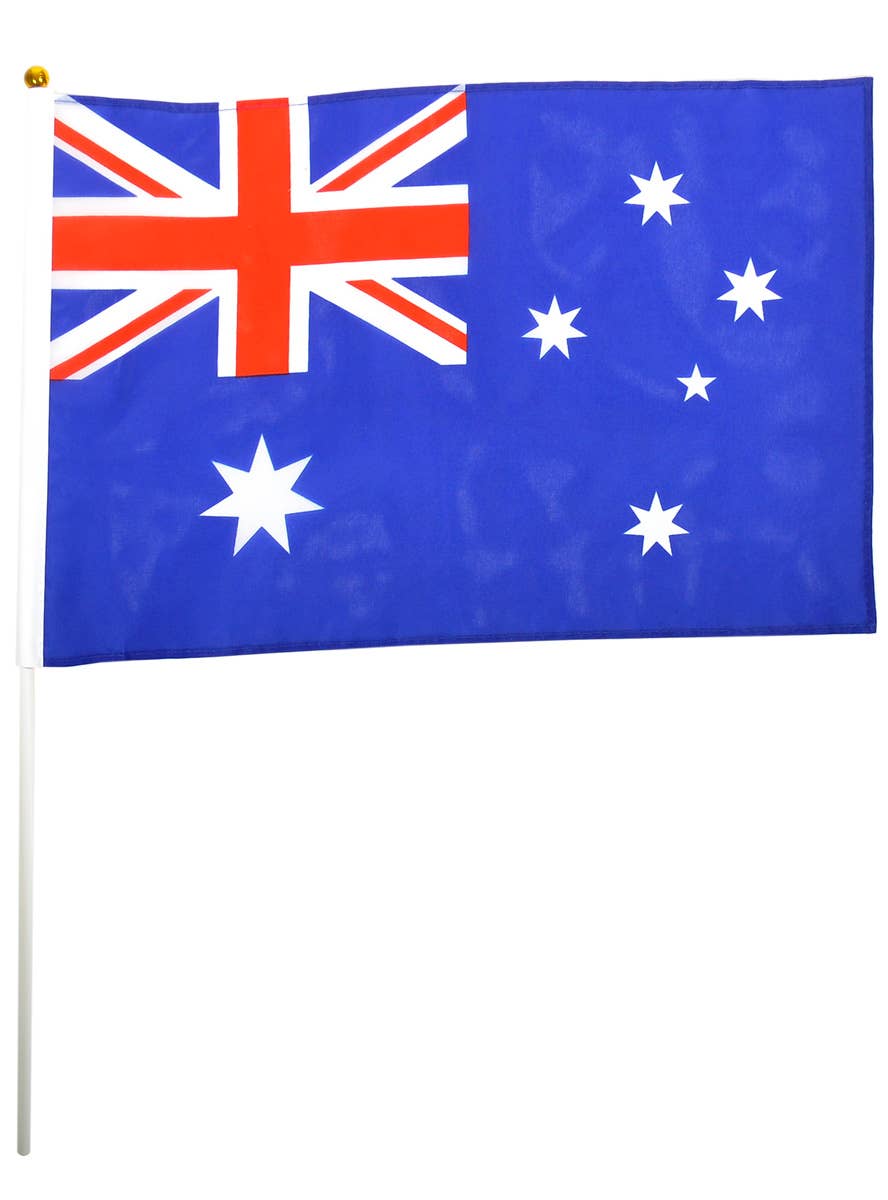 Image of Set of 2 45cm x30cm Australian Flags on Sticks - Alternate Image