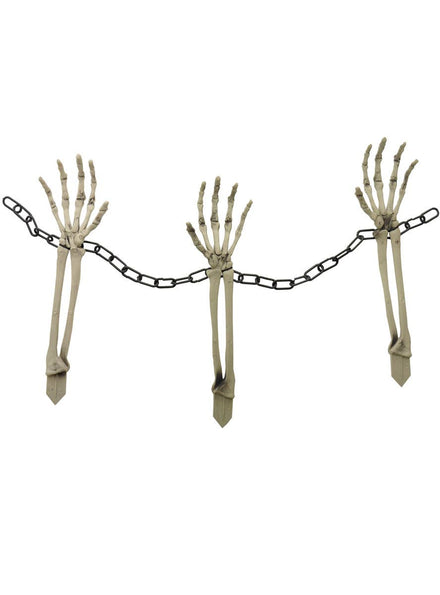 Image of Chained Skeleton Arm Garden Stakes Halloween Decoration