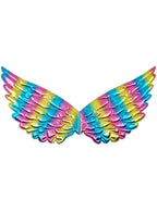 Image of Bright Pastel Rainbow Kids Angel Costume Wings