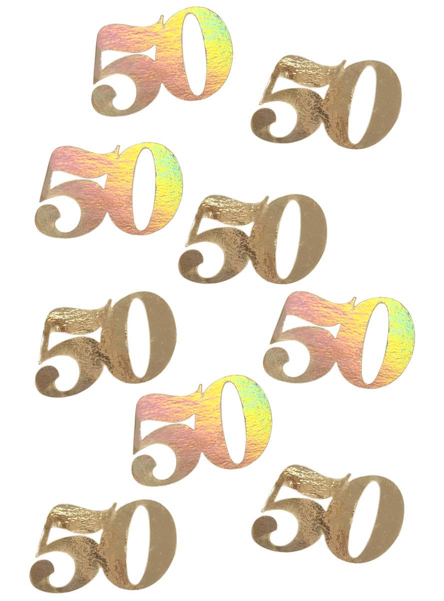 Image of Gold Iridescent 50th Birthday 8g Pack Confetti