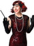 Image of Dazzling Red Deluxe 5 Piece 1920's Gatsby Accessory Set - Main Image