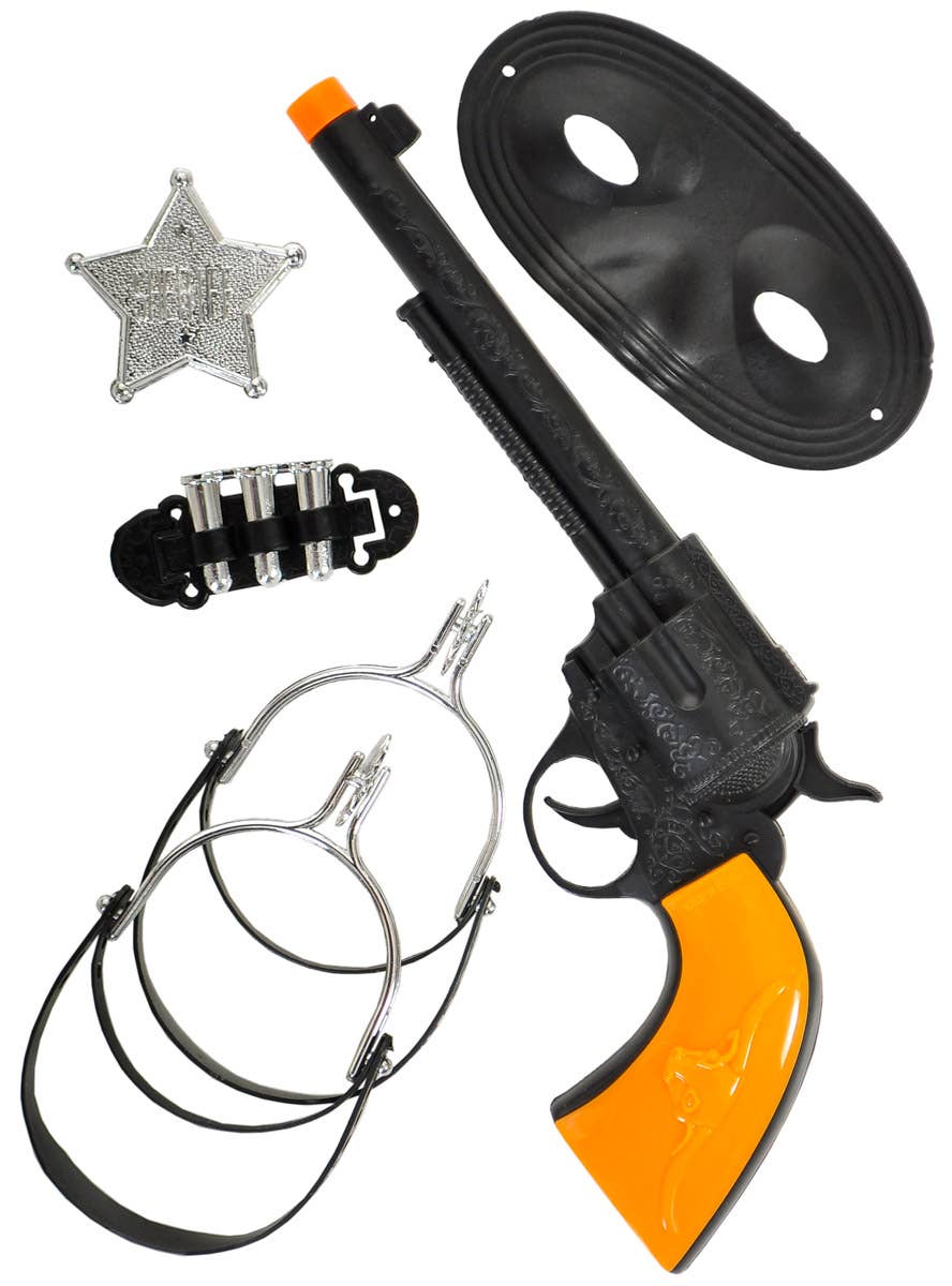 5 Piece Wild West Cowboy Bandit Costume Kit