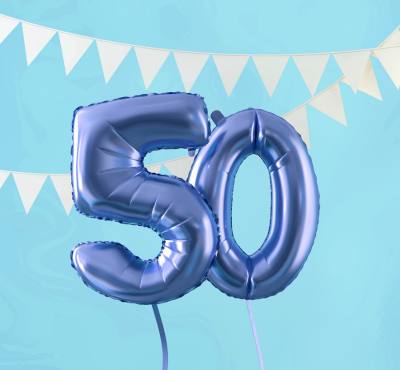 Image of 50th birthday party supplies