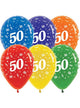 Image of 50th Birthday Assorted Crystal Colours 25 Pack Party Balloons