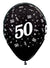 Image of 50th Birthday Metallic Black 25 Pack Party Balloons