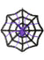 Image of Tinsel Black and Purple Spiderweb Halloween Decoration