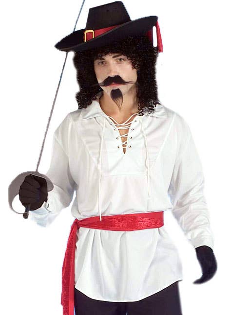 Men's White Swashbuckler Pirate Costume Shirt