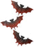 Image of Rubber 3 Pack Bats Halloween Decorations