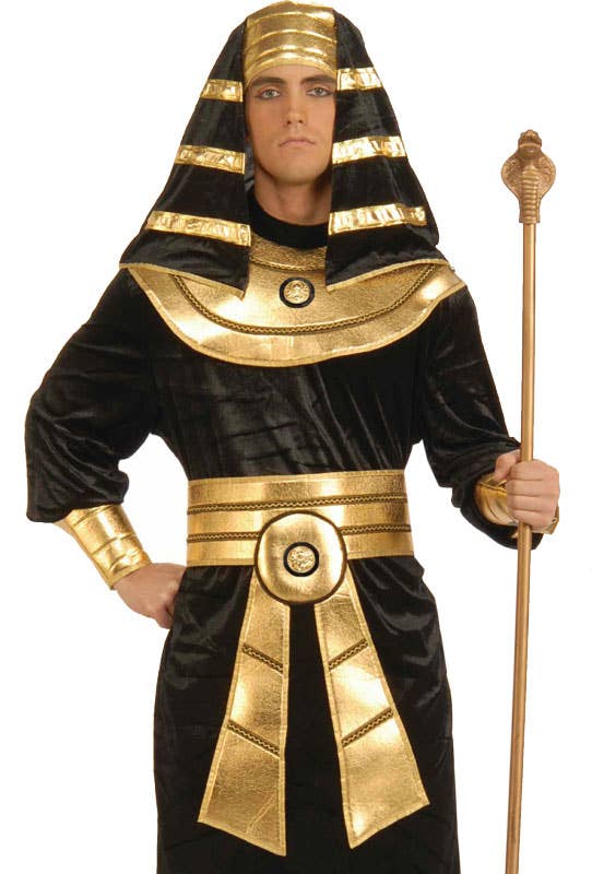 Black and Gold Egyptian Pharaoh Men's Costume - Alternative Image