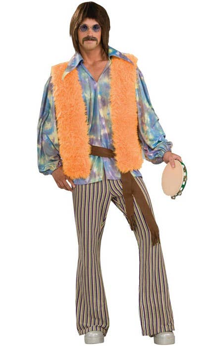 Mens 60s Hippie Fancy Dress Costume - Main Image