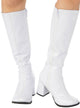 Knee High 60s 70s Womens White GoGo Boots - Main image