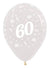 Image of 60th Birthday Crystal Clear 25 Pack Party Balloons