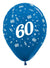 Image of 60th Birthday Metallic Blue 25 Pack Party Balloons