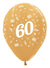 Image of 60th Birthday Metallic Gold 25 Pack Party Balloons