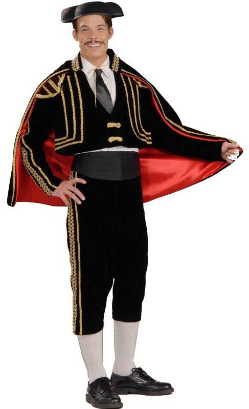 Deluxe Black and Red Spanish Bullfighter Men's Matador Costume - Alternative Image