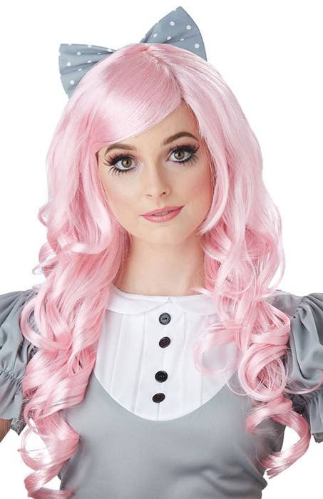 Lilac Women's Cosplay Doll Curly Costume Wig With Side Fringe