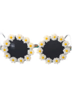 Daisy Rimmed 1960s Hippie Costume Accessory Glasses