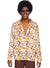 Mens Floral 1970's Hippie Disco Costume Shirt - Main Image