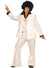 Disco Fever Mens White  70s Disco Plus Size Costume Suit 