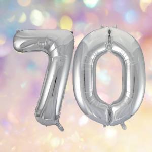 Image of 70th birthday balloons