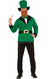 Leprechaun Adult's Green Irish Top, Bow Tie And Hat Costume St Patrick's Day View 1