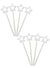 Image of Shiny Silver Star Wands Pack of 8 Party Favours