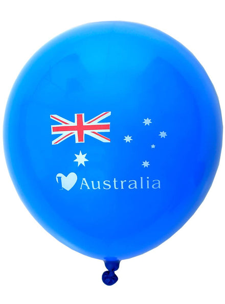 Image of Pack of 8 Blue I Love Australia Party Balloons