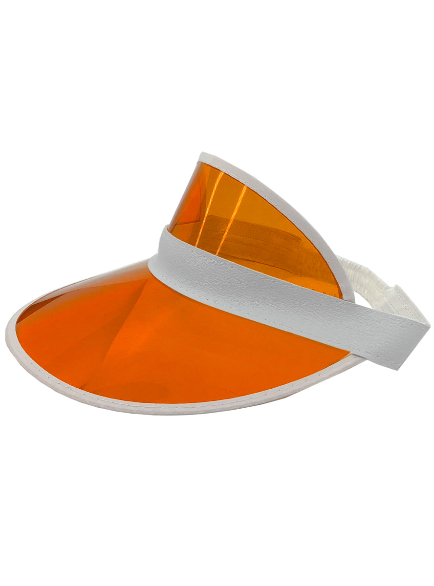 Orange 1980s Adults Costume Visor - Main Image