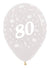 Image of 80th Birthday Crystal Clear 25 Pack Party Balloons