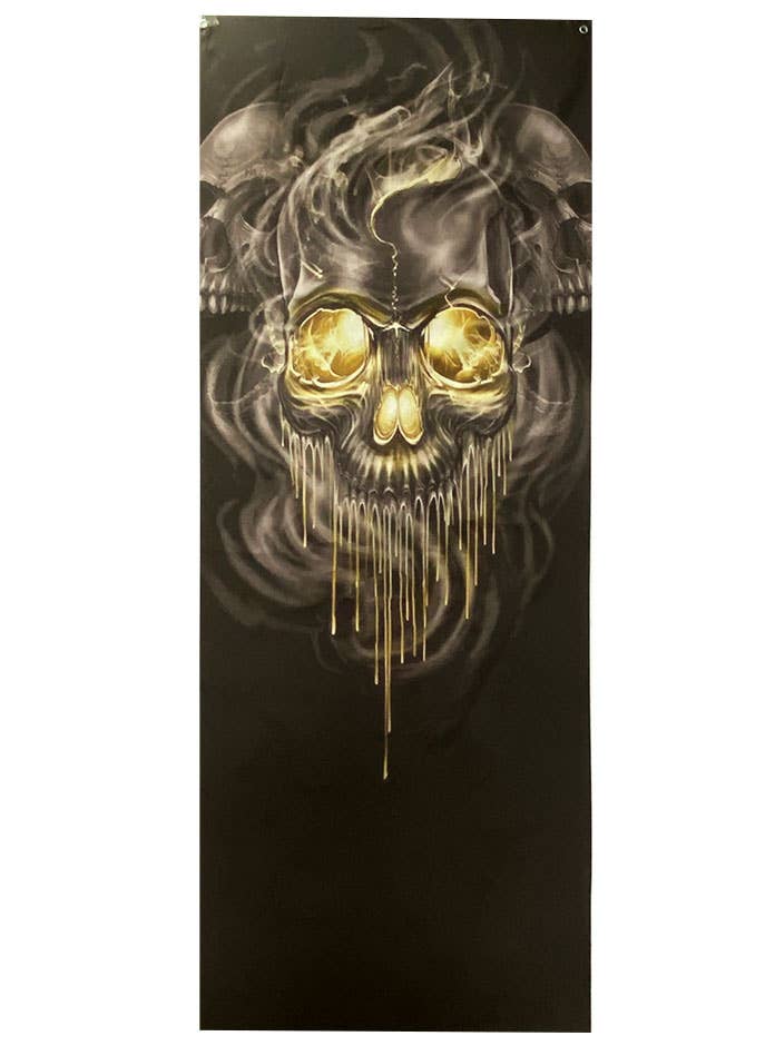 Image of Smoking Skull 80x200cm Curtain Halloween Decoration