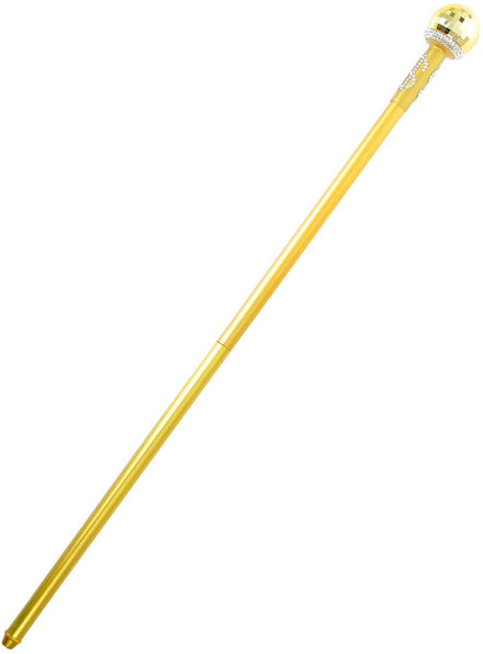 Image of Collapsible 90cm Gold Dollar Bling Costume Cane - Main Image