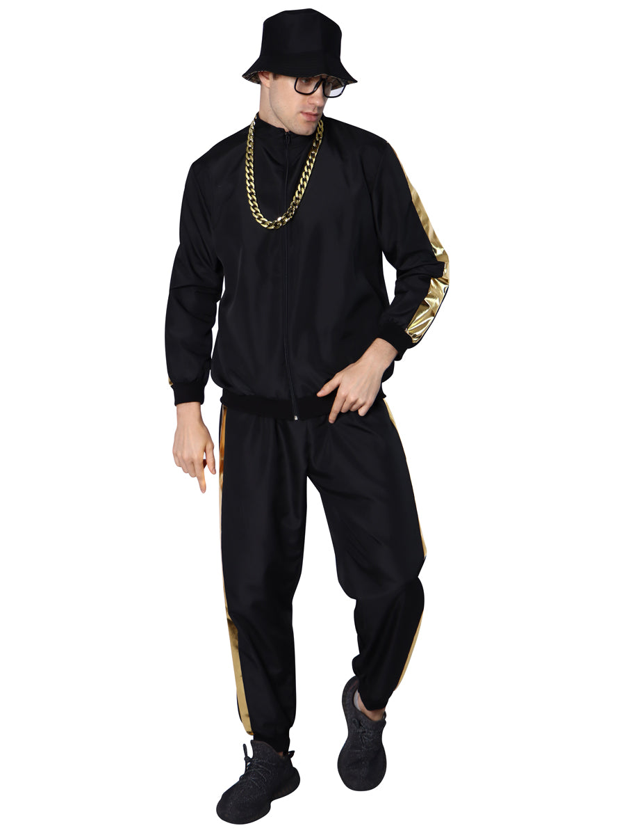 Alternative image of Hip Hop Rapper Mens Black 90s Costume