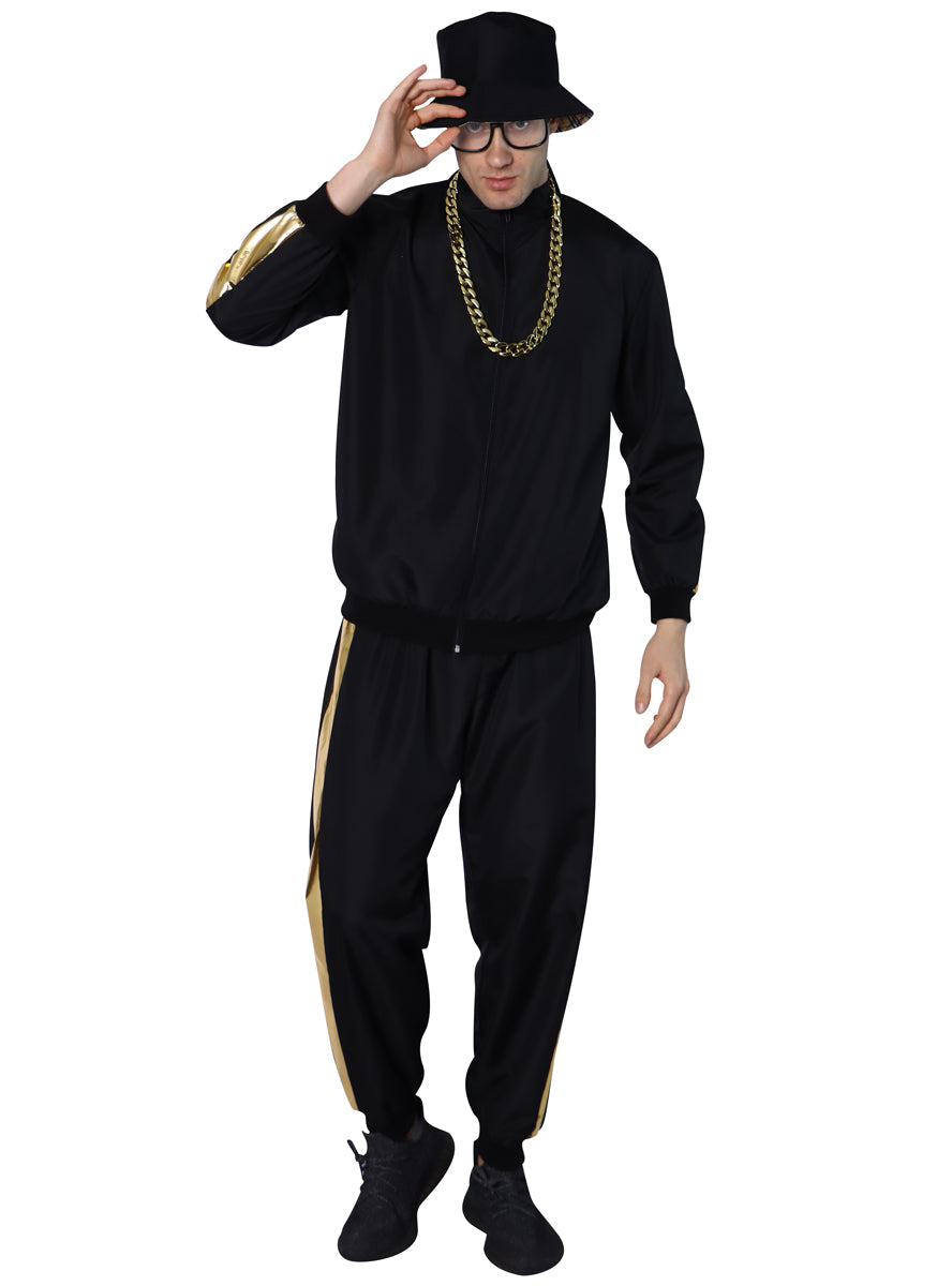 Main image of Hip Hop Rapper Mens Black 90s Costume