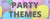 Image of a mobile banner that says Party Themes