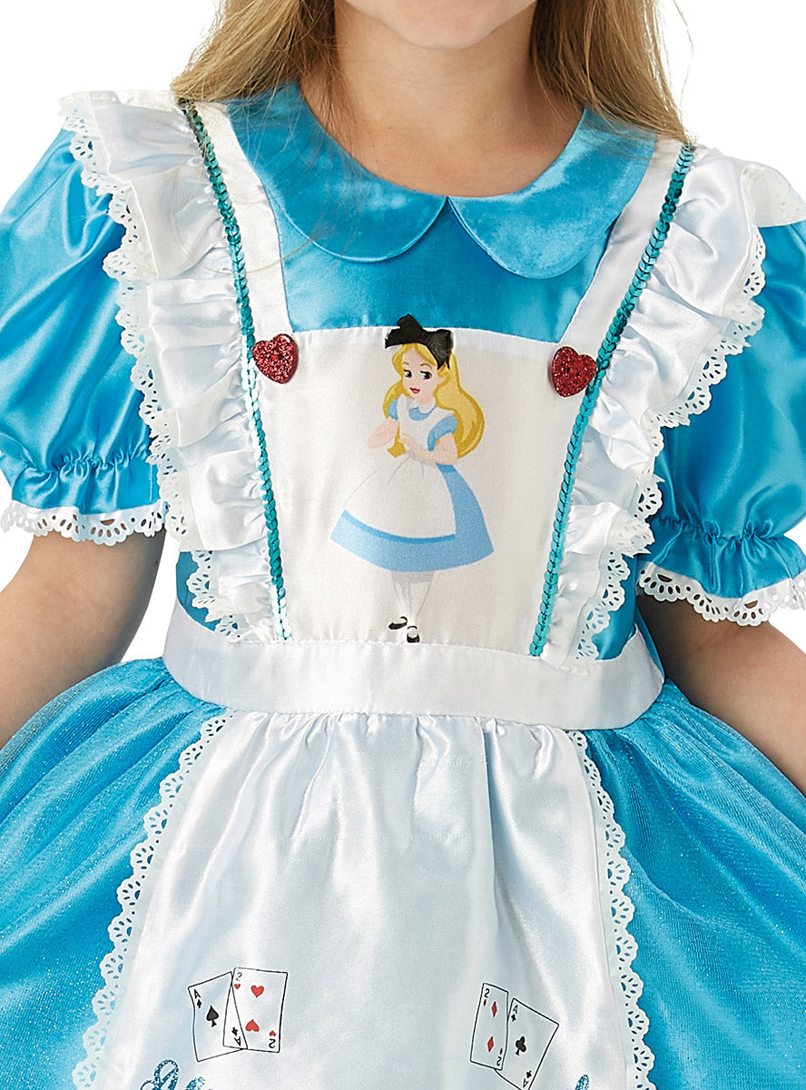 Close image of Alice In Wonderland Deluxe Girls Costume