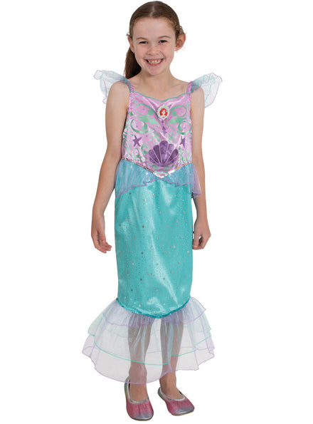 Main Image of Disney Sparkle Princess Ariel Deluxe Girls Costume