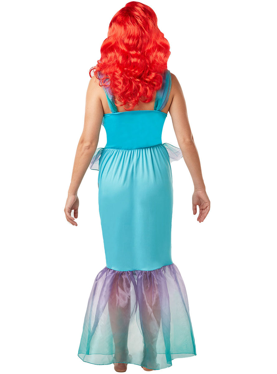 Image of Ariel Deluxe Womens Little Mermaid Costume - Back Image