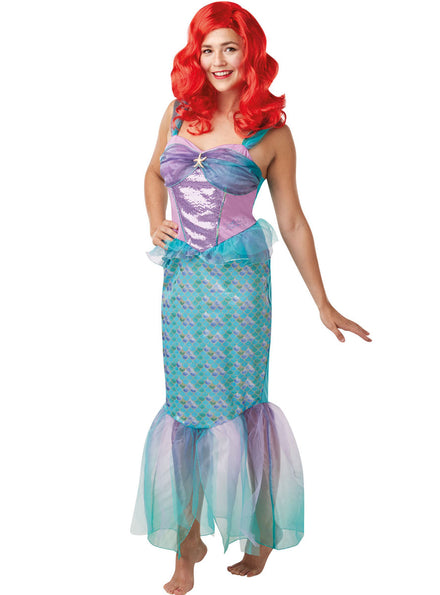 Image of Ariel Deluxe Womens Little Mermaid Costume - Front Image