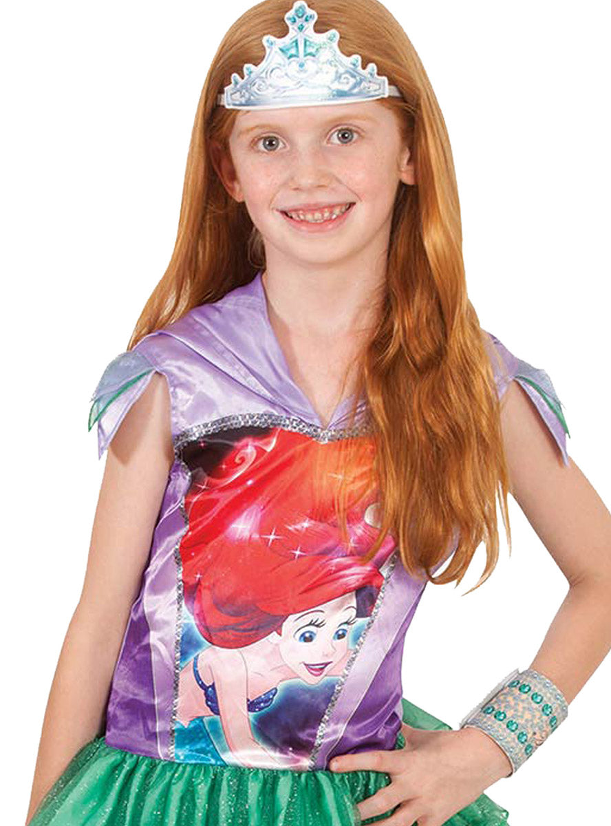 Close Image of Ariel The Little Mermaid Girls Hooded Costume Dress