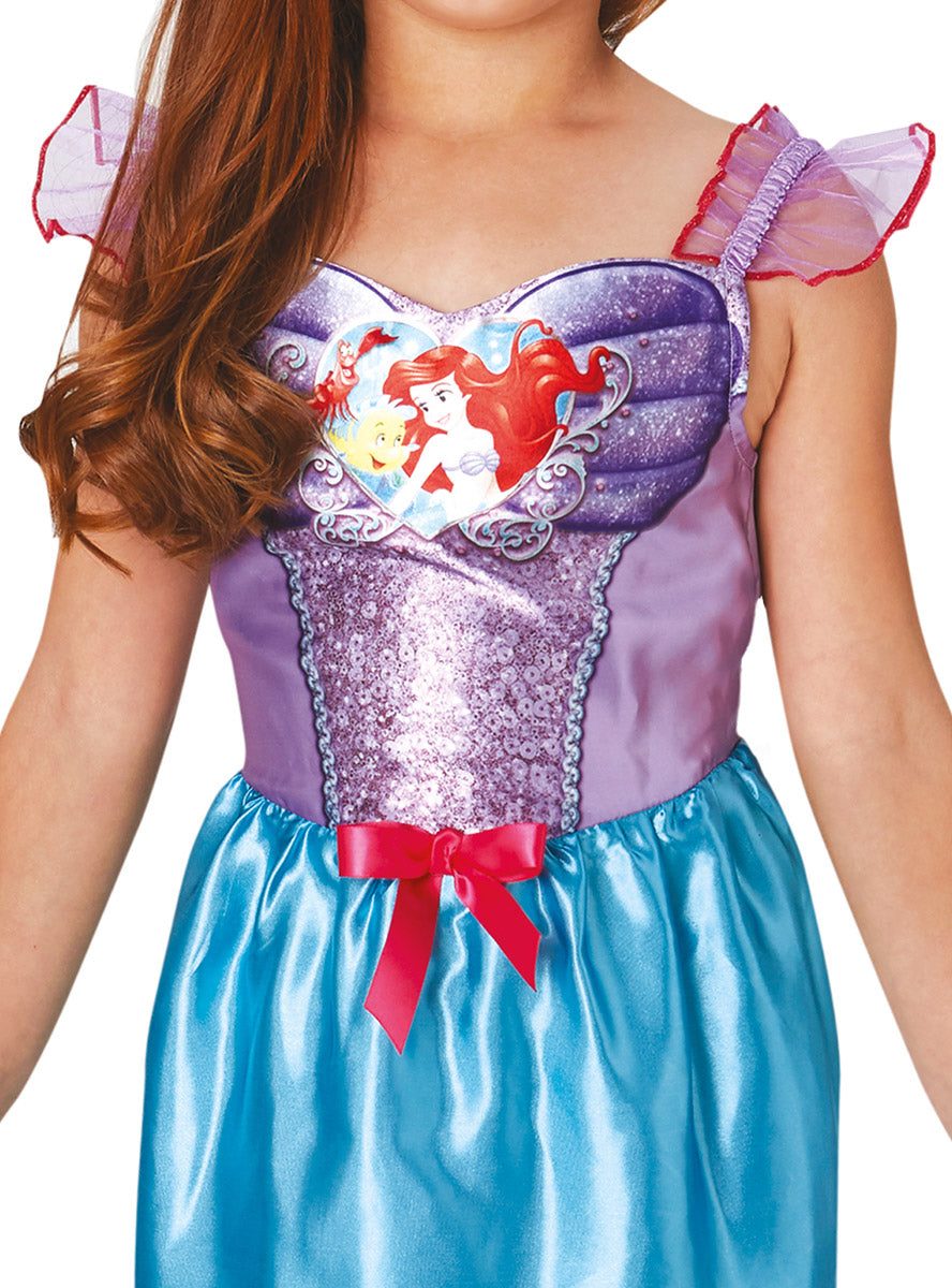 Image of Sequined Ariel The Little Mermaid Girls Disney Costume - Bodice Image