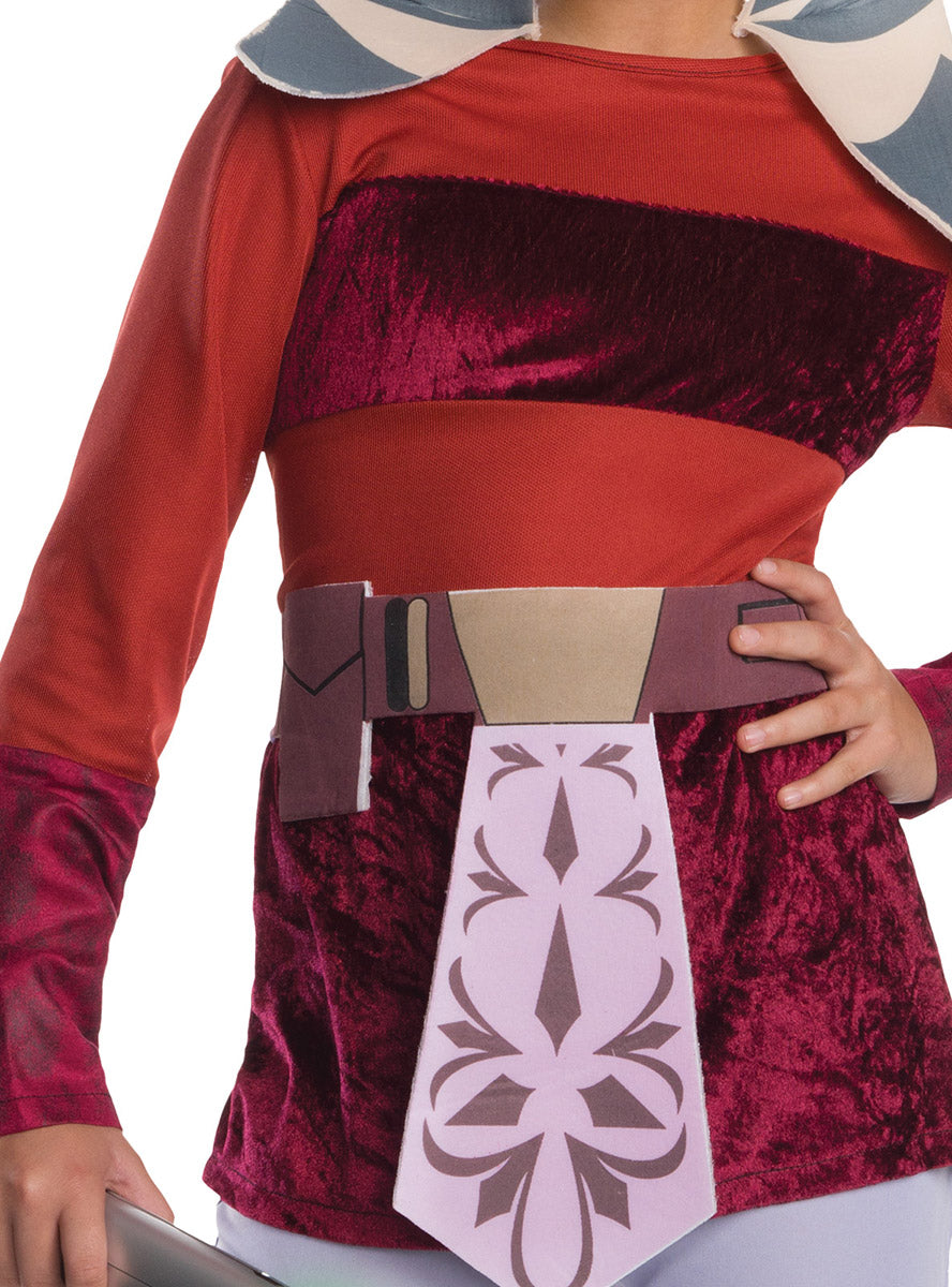 Image of Ashoka Tano Girls Classic Star Wars Costume - Close Image