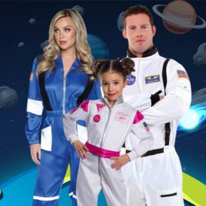 Image of people in astronaut costumes