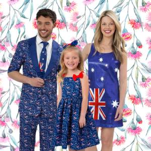 Image of people in Australia Day costumes