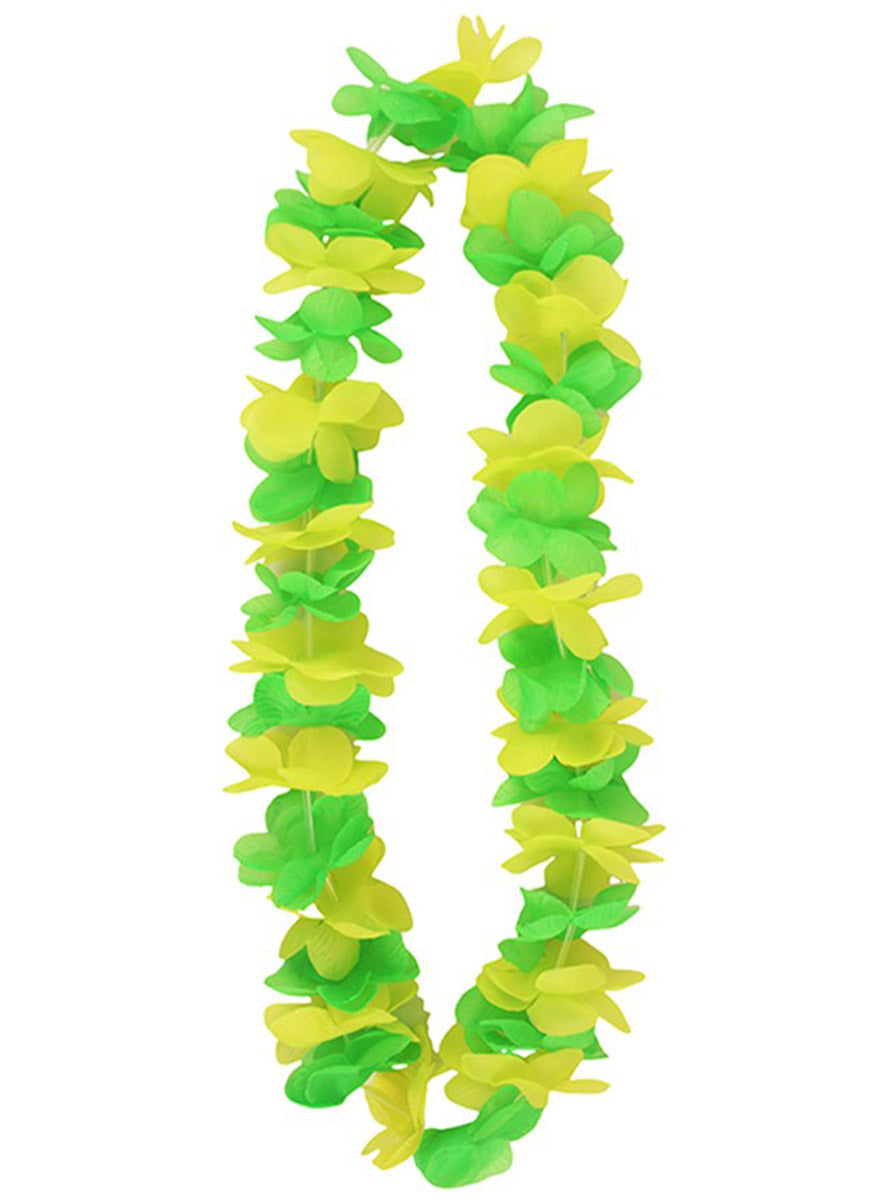 Green And Gold Australia Day Floral Costume Lei - Main Image