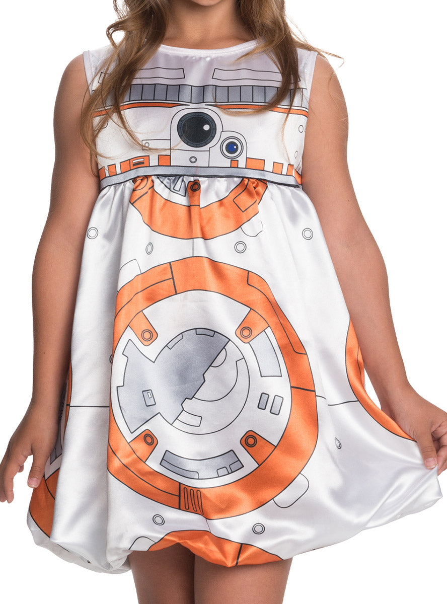 Image of BB-8 Droid Girls Cute Star Wars Costume - Close Image 1